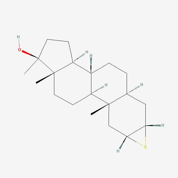 2D chemical structure of Epistane (Methylepitiostanol)
