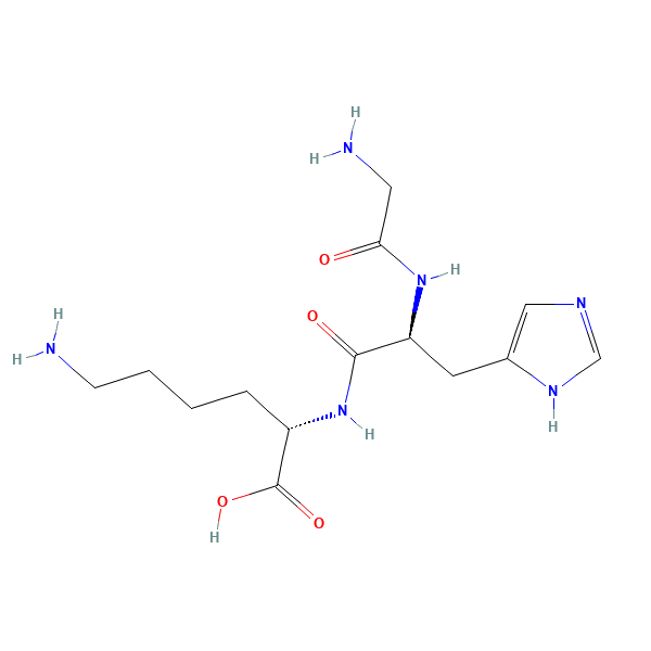 2D chemical structure of GHK-Cu
