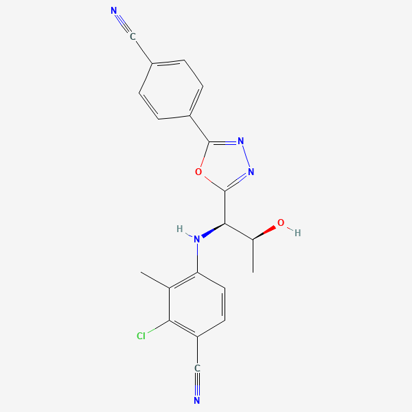 2D chemical structure of Testolone (RAD-140)